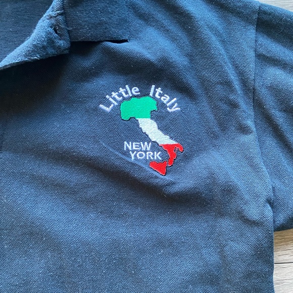 New York Little Italy Blue Polo Men’s Large - Picture 3 of 6